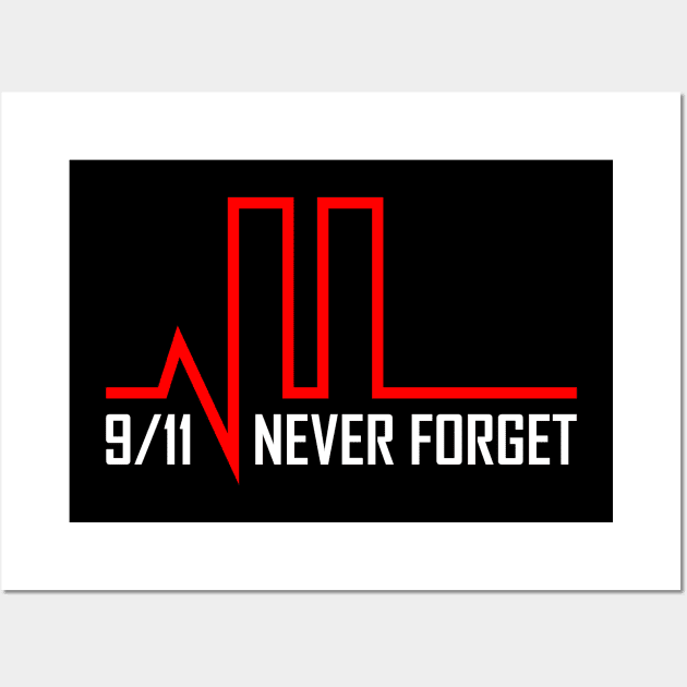 9 11 Never Forget. 9 11 20th Anniversary Wall Art by Scud"